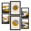 POSTER Set Mit 6 Zykloidale Natur In Kulissen Abstracts Ästhetische Dekorative Gemälde Für Ihr Wohnzimmer Zuhause A3 & A4 Schwarzer Rahmen - Schwarz, Papier (29/3cm) - Nacnic