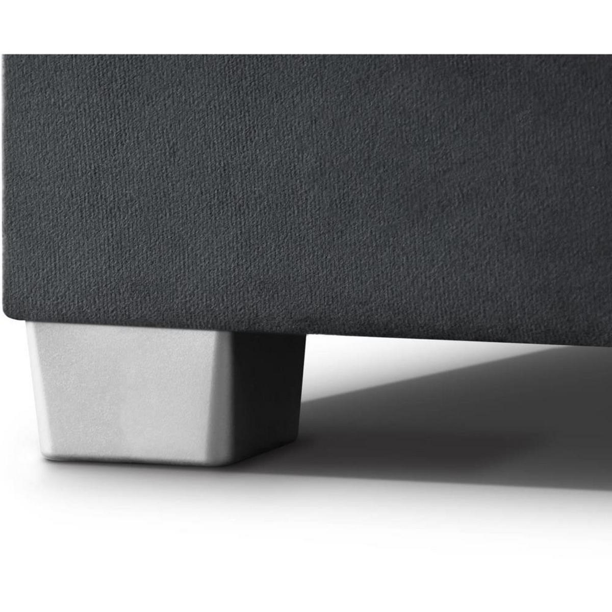 ECKSCHLAFSOFA Teramo dunkelgrau - Dunkelgrau/Schwarz, Kunststoff/Textil (235/150cm) - Beautysofa