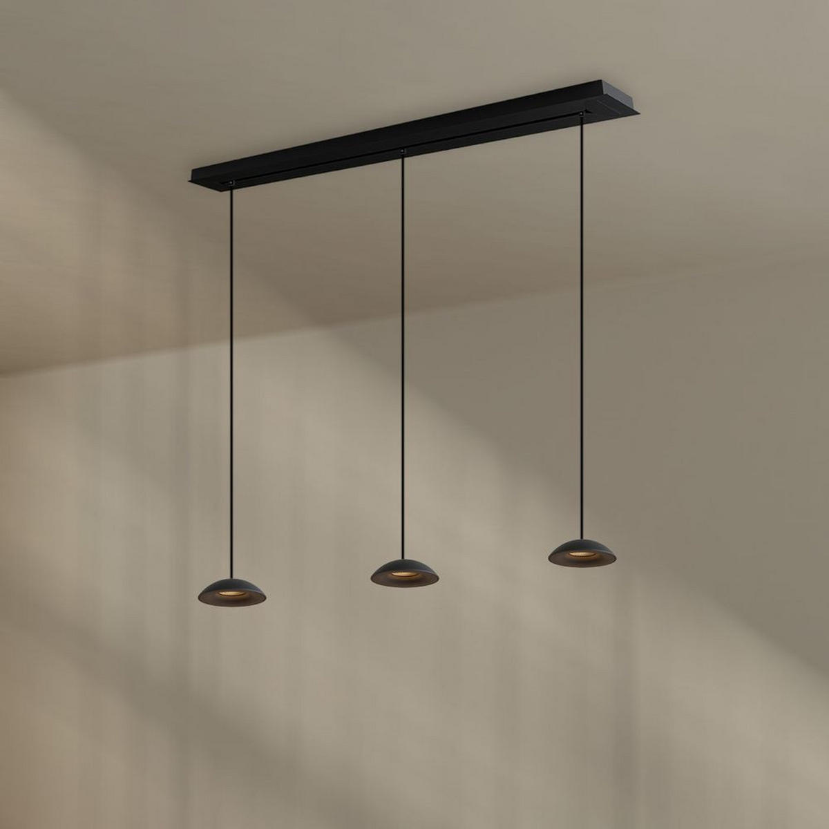 LED-HÄNGELEUCHTE Santa Air 3-flammig Schwarz - Schwarz, Metall (11/11/3.2cm) - s.luce