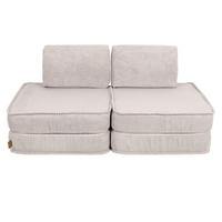 KINDERSOFA, Aesthetic, Pocket Basic, Ecru - Ecru, Textil (120/25/60cm) - MeowBaby