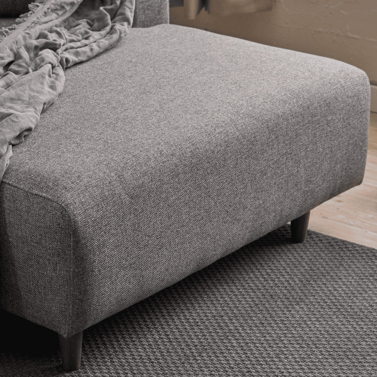 ECKSOFA mit schlaffunktion und rechtsseitiger récamiere aus stoff - mane 246/160/85 cm - Grau, Textil (160/246cm) - Calicosy