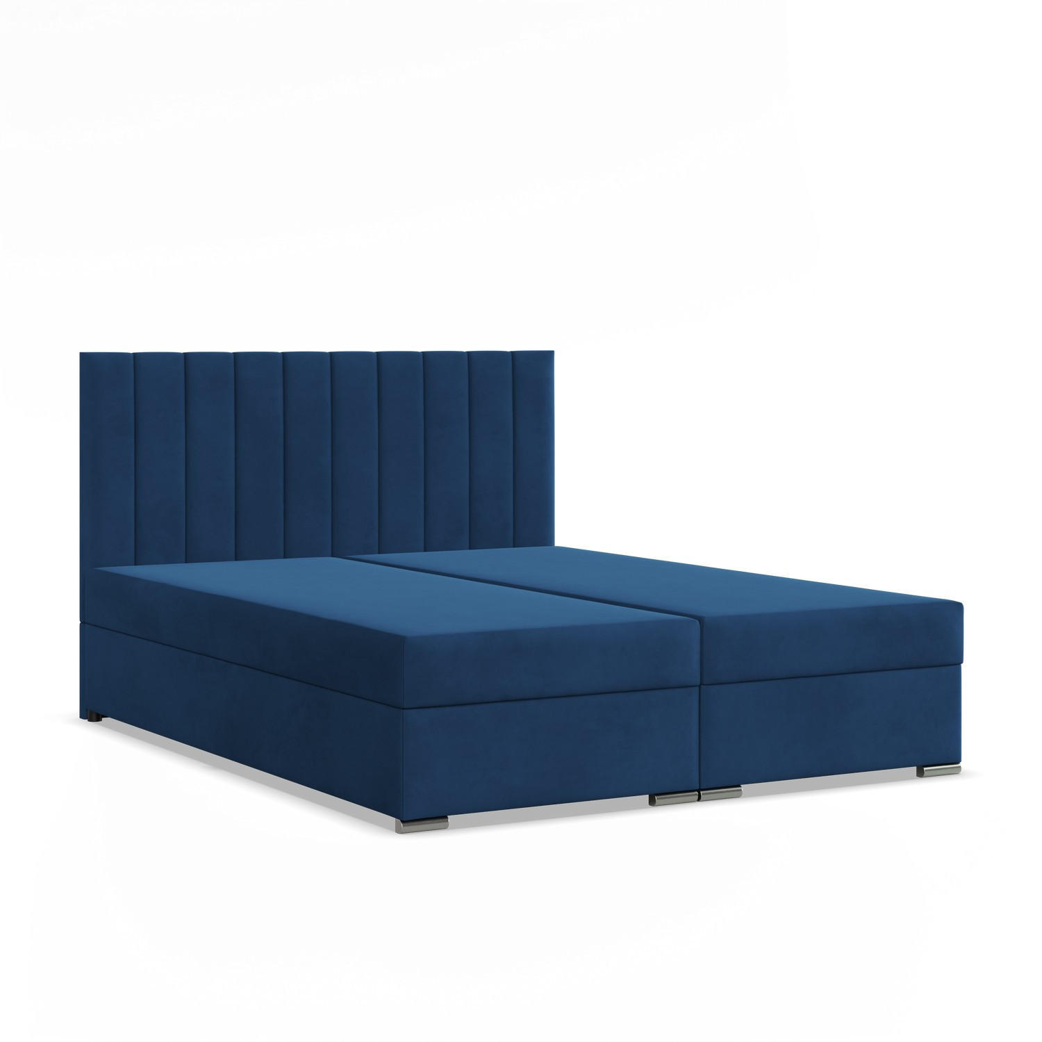 Mebligo Boxbett Dunkelblau 140x200 cm