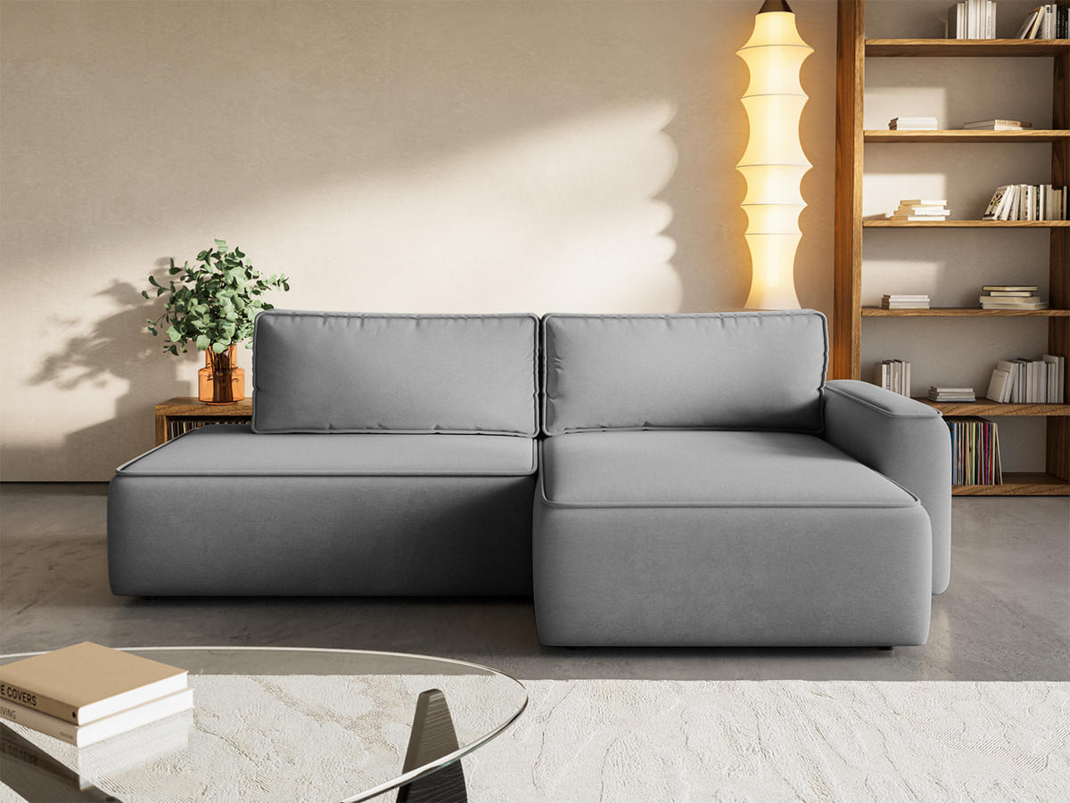 ECKSOFA Sarro mit Schlaffunktion, Grau - Grau, Textil (260/165cm) - Fedve