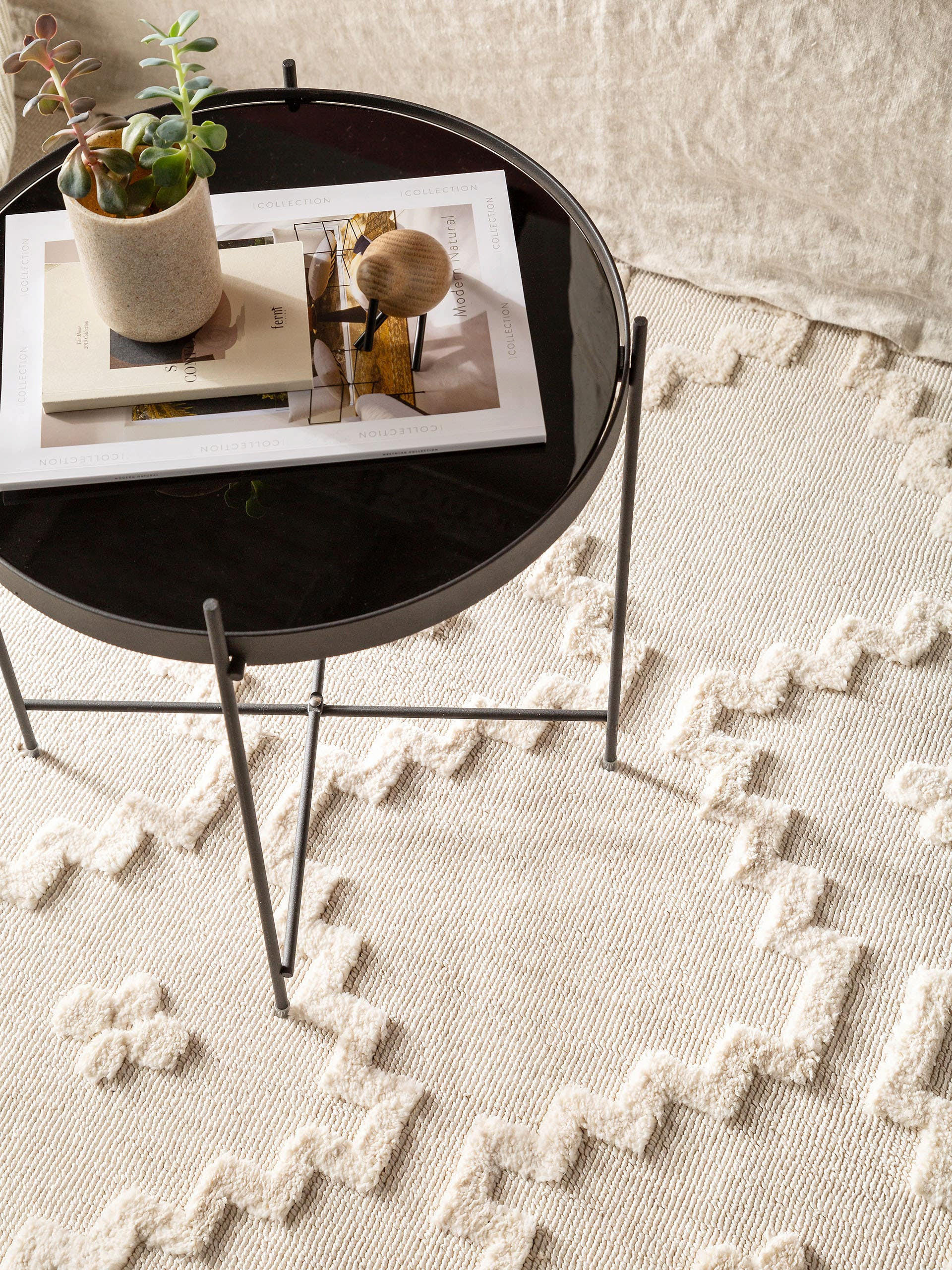 Thumbnail - benuta Pop Teppich, Creme, Textil, Rechteckig, 80x150 cm, Oeko-Tex® Standard 100, wasserabweisend, Teppiche & Böden, Tep...