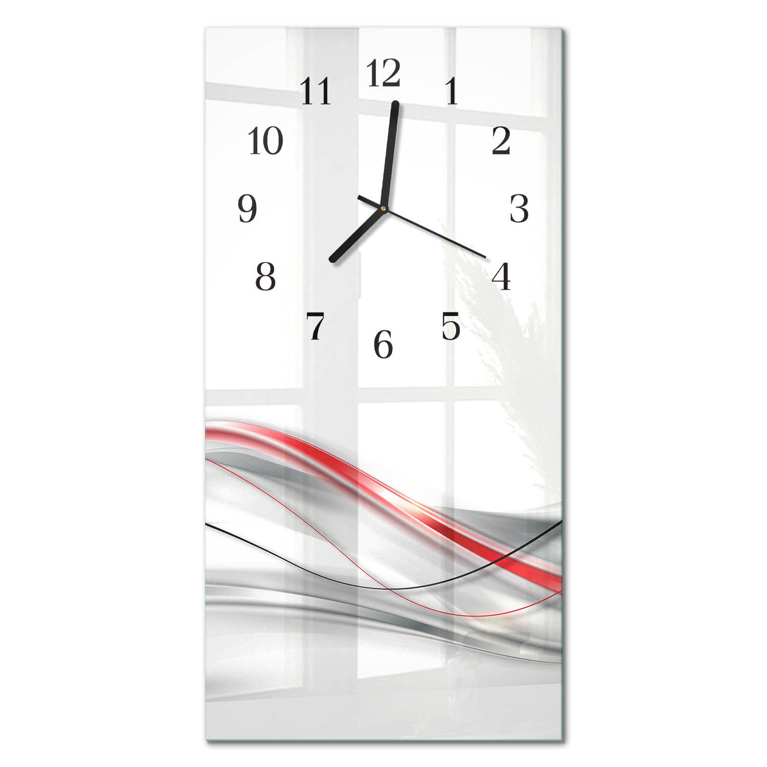 WANDUHR 60x30 cm - Gänseblümchen - Multicolor, Glas (30/60/0.4cm) - TULUP