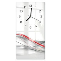 WANDUHR 60x30 cm - Gänseblümchen - Multicolor, Glas (30/60/0.4cm) - TULUP