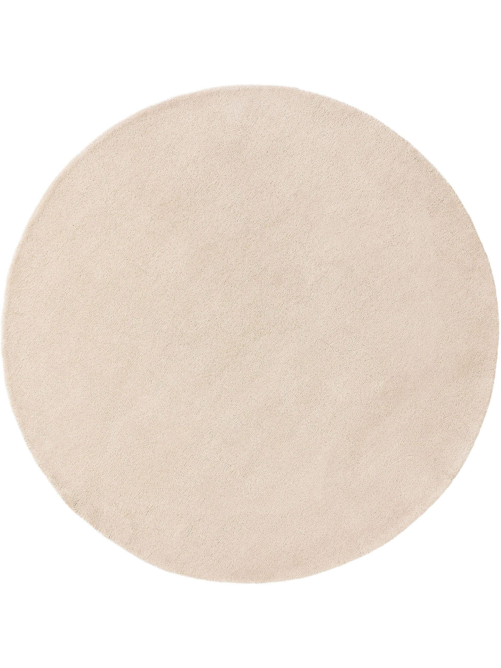 WOLLTEPPICH Bent Cream ø 150 cm rund - Creme, Textil (150/150cm) - benuta Nest