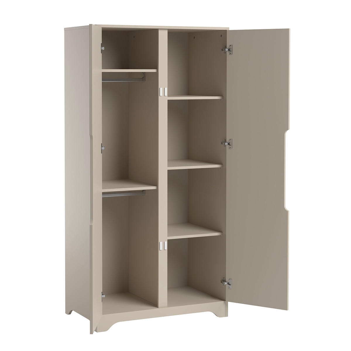 SCHRANK 2 Türen Ova Beige - Beige, Holzwerkstoff (88.5/179.5/52cm) - Petits-meubles