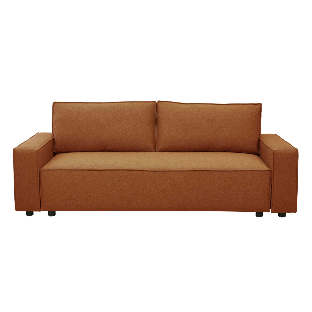 SOFA 3-Sitzer, Braun - Braun, Textil (93/82/220cm) - Oviala