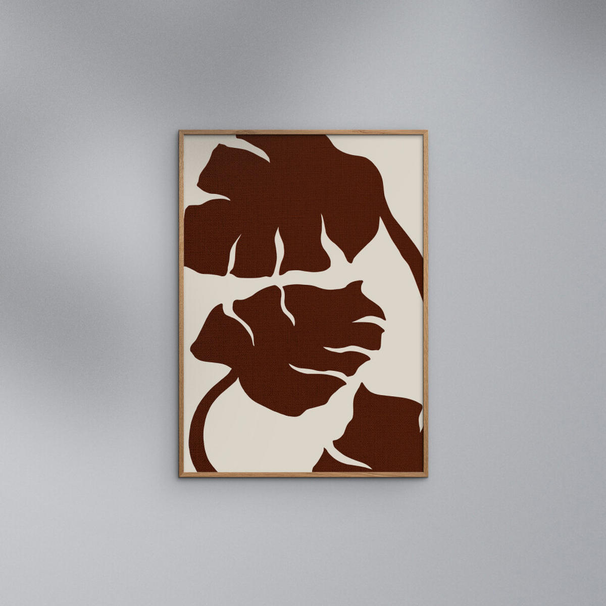 POSTER Affordable Art Prints - Monstera- Canvas Brown - Braun, Papier (30/40/0.1cm) - Poster&Frame