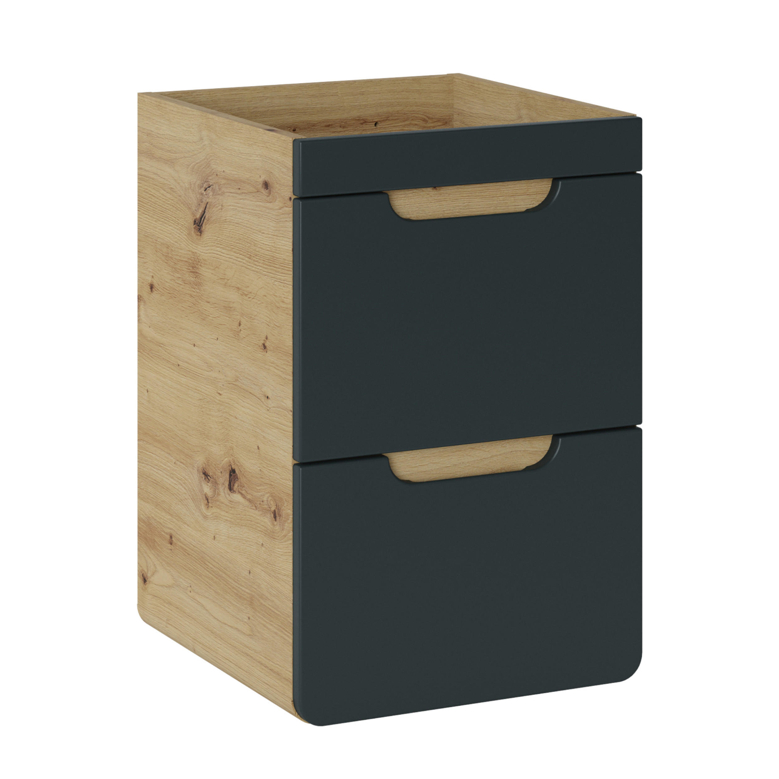 WASCHBECKENUNTERSCHRANK ARVIDA SZK7 Eiche Grau - Grau, Glas/Holzwerkstoff (40/59/41cm) - Komodee