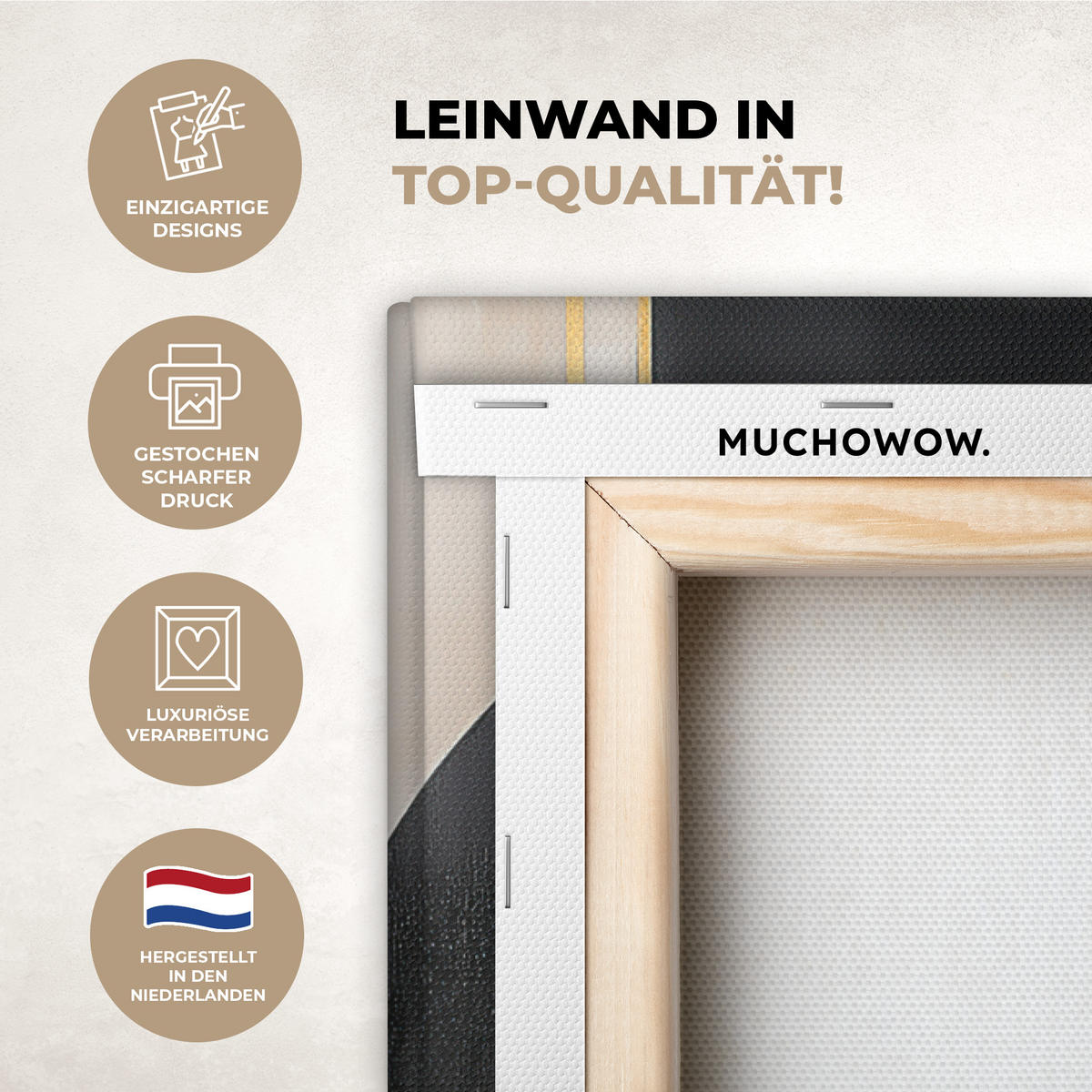 LEINWANDBILD Abstrakt - Gold - Silber - Formen - Ästhetisch - Modern 60x90 cm - Goldfarben, Textil (60/90cm) - MuchoWow