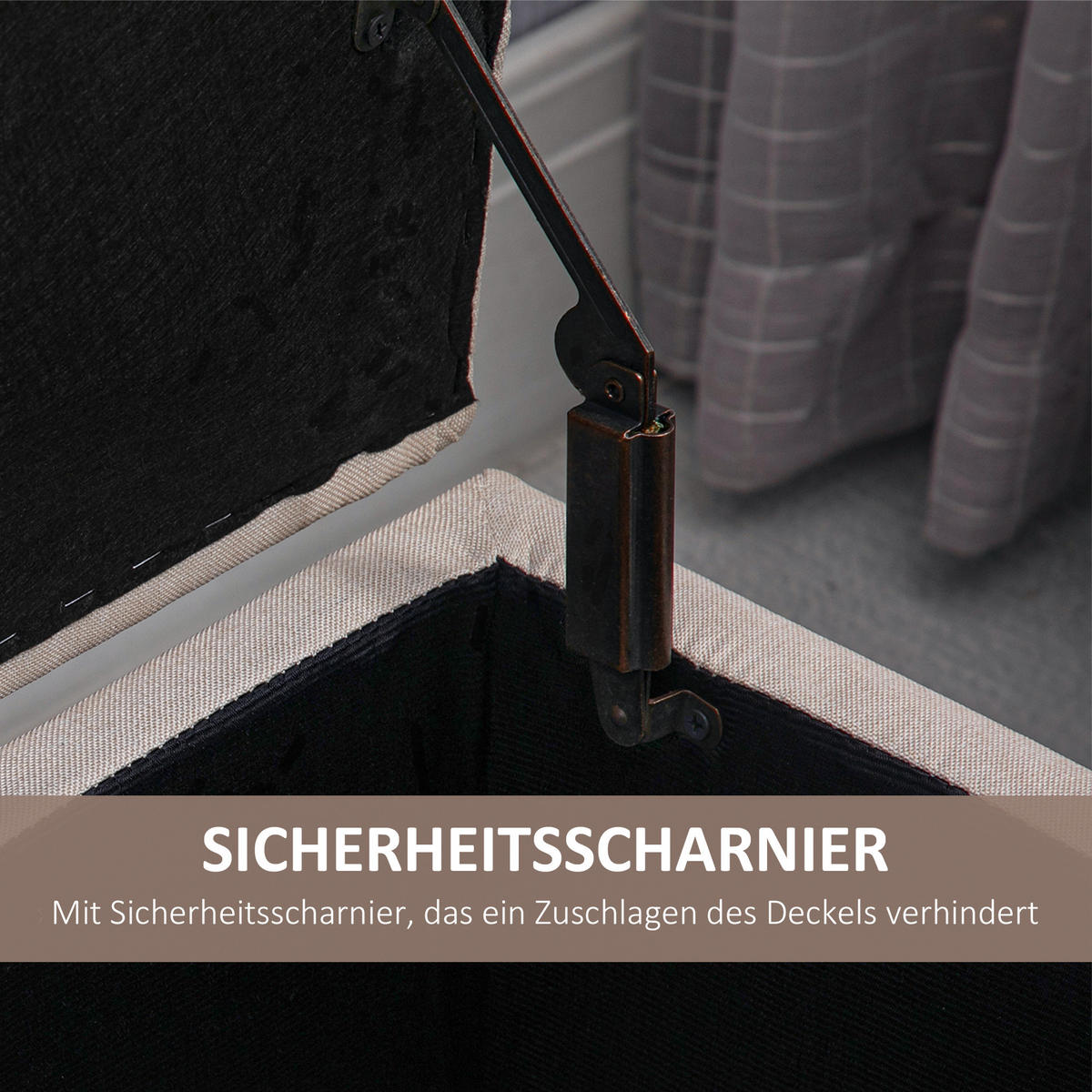 SITZBANK, Polsterbank, Cremeweiß - Creme, Kunststoff (40/44/100cm) - HOMCOM