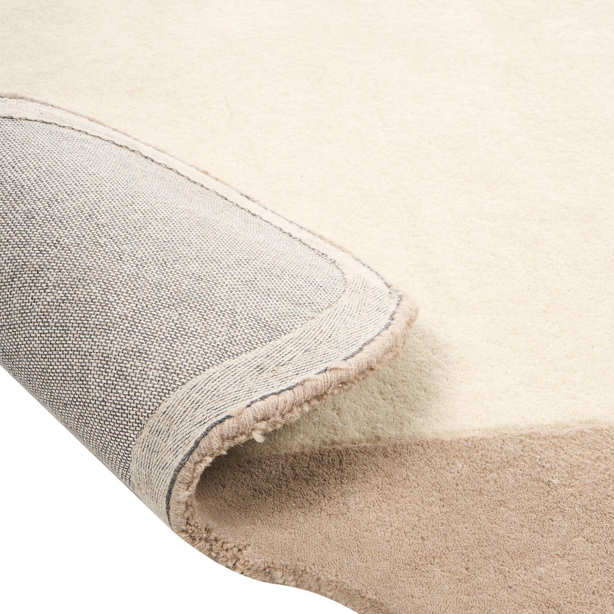KOBEREC Béžový 160/230 cm Vlna Sanghar - béžová, textil (160/230cm) - Beliani