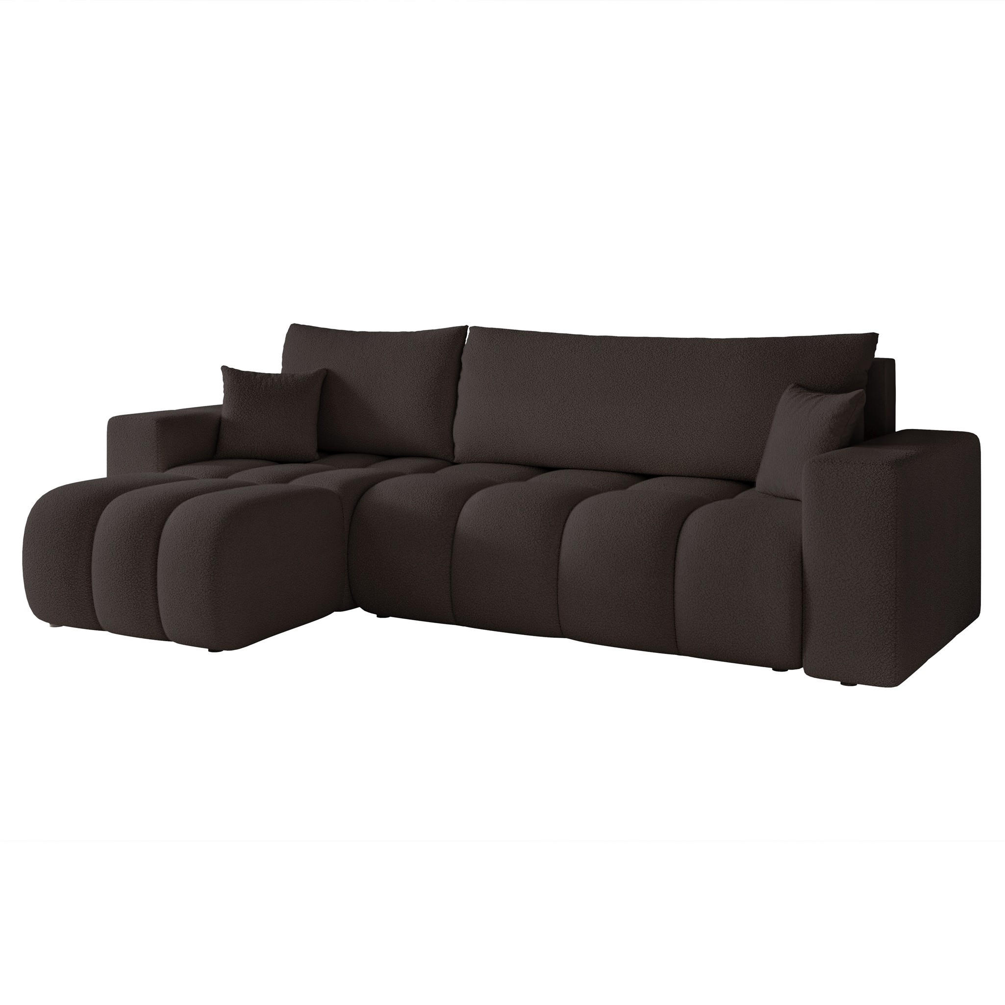 Fun Möbel Ecksofa Schwarz 248x145 cm