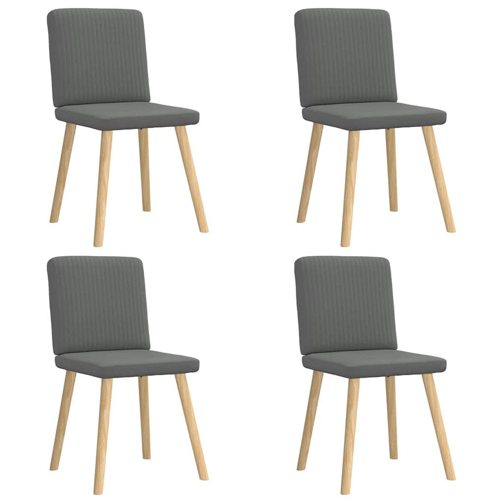 ESSZIMMERSTÜHLE 4 Stk. Dunkelgrau Stoff 45*54*86cm - Dunkelgrau, Metall (45/86/54cm) - ZMH
