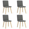 ESSZIMMERSTÜHLE 4 Stk. Dunkelgrau Stoff 45*54*86cm - Dunkelgrau, Metall (45/86/54cm) - ZMH