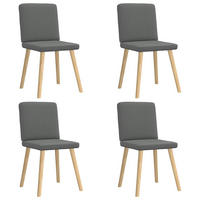 ESSZIMMERSTÜHLE 4 Stk. Dunkelgrau Stoff 45*54*86cm - Dunkelgrau, Metall (45/86/54cm) - ZMH