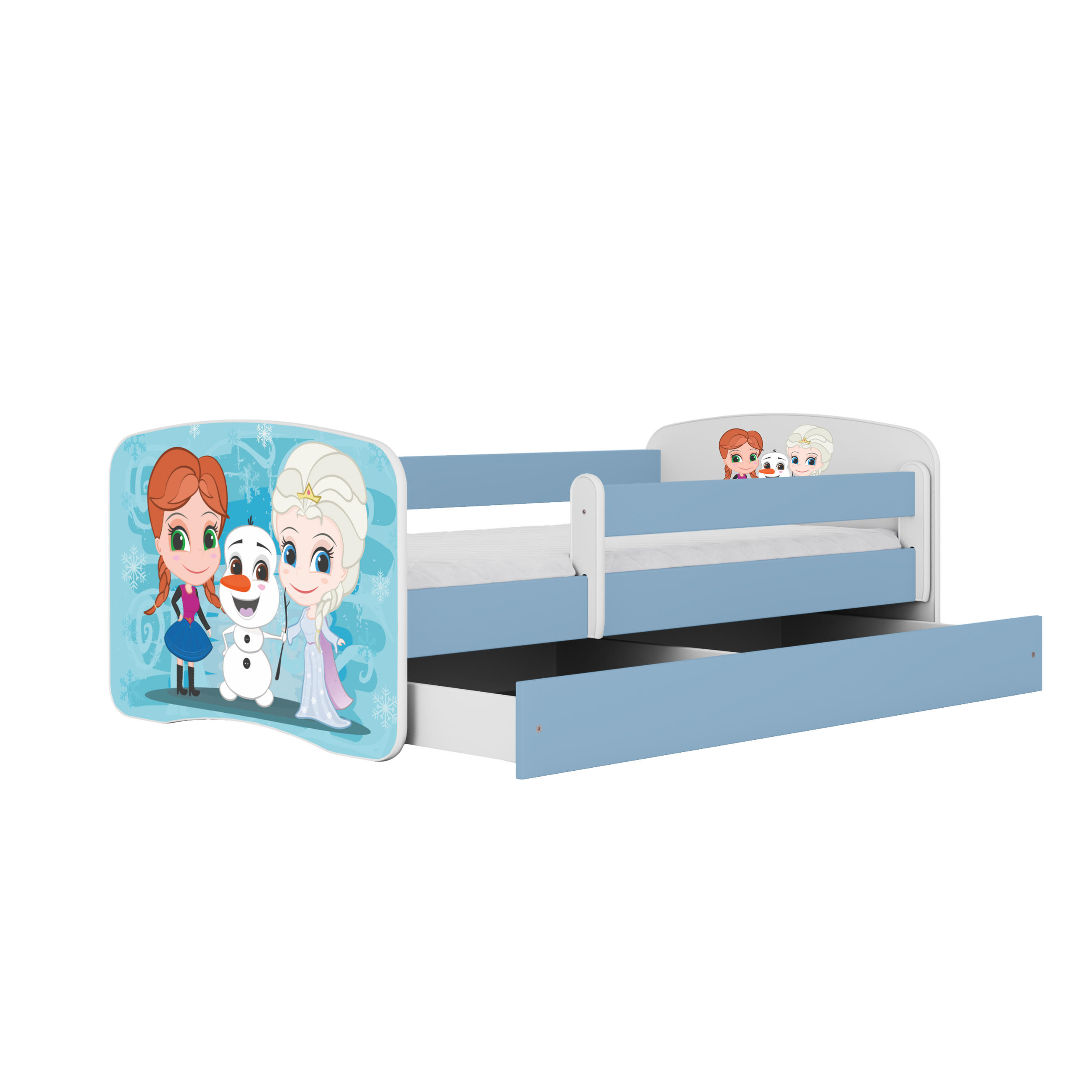 KINDERBETT Eisberg mit Schublade und Matratze 140/70 - Blau, Holzwerkstoff (70/140cm) - RAUMHIRSCH FURNITURE