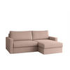 ECKSOFA Bendik In Poso - Aubergine, Holzwerkstoff/Textil (224/140cm) - Fun Möbel