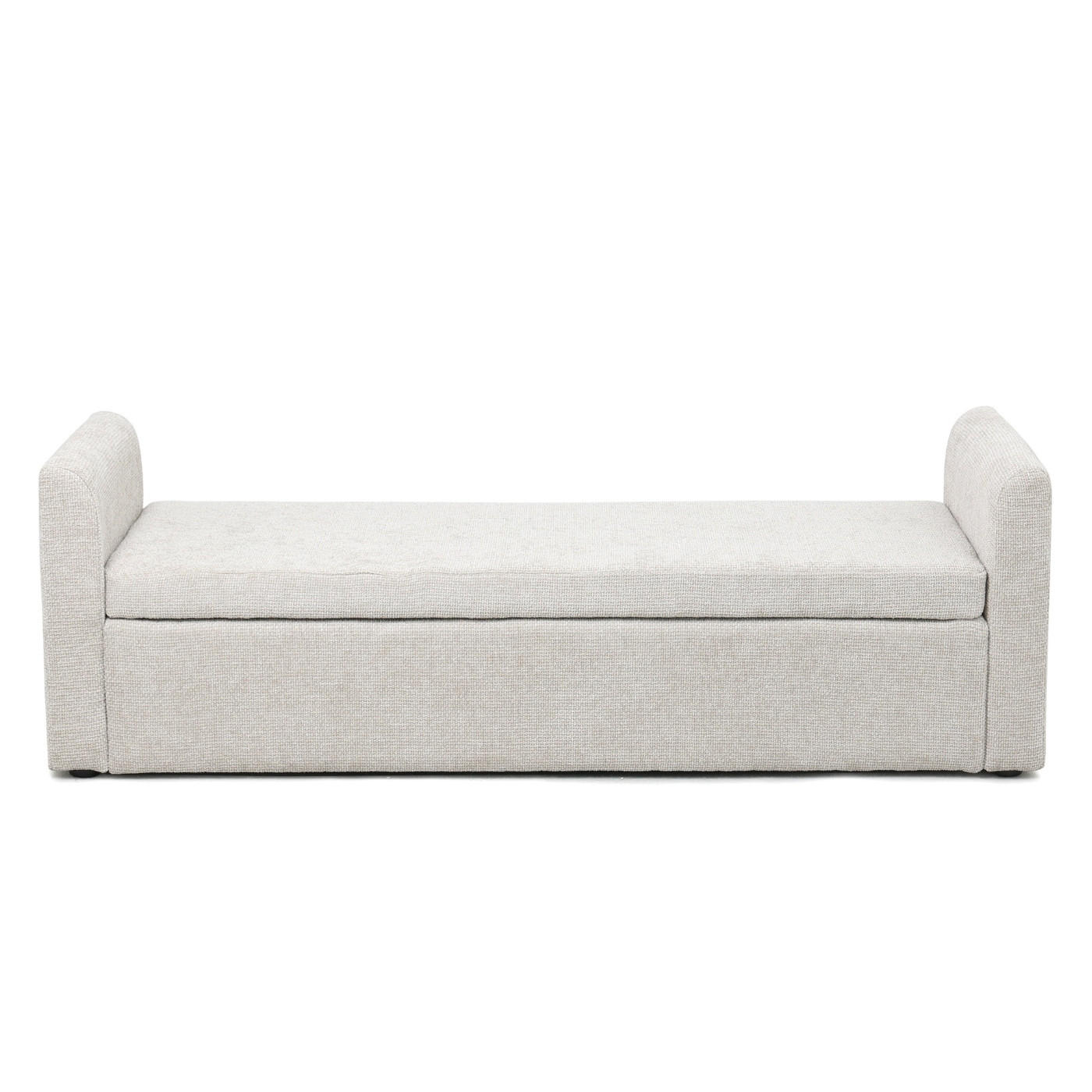 AUFBEWAHRUNGSBANK aus Stoff 150cm, beige - Beige, Metall (151/50/45cm) - Giga Meubel