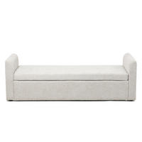AUFBEWAHRUNGSBANK aus Stoff 150cm, beige - Beige, Textil (151/50/45cm) - Giga Meubel