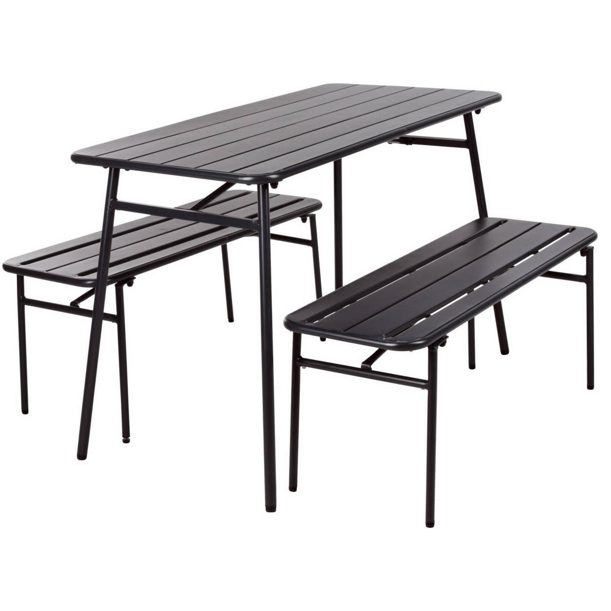 GARTENMÖBELSET Metall - Anthrazit, Metall