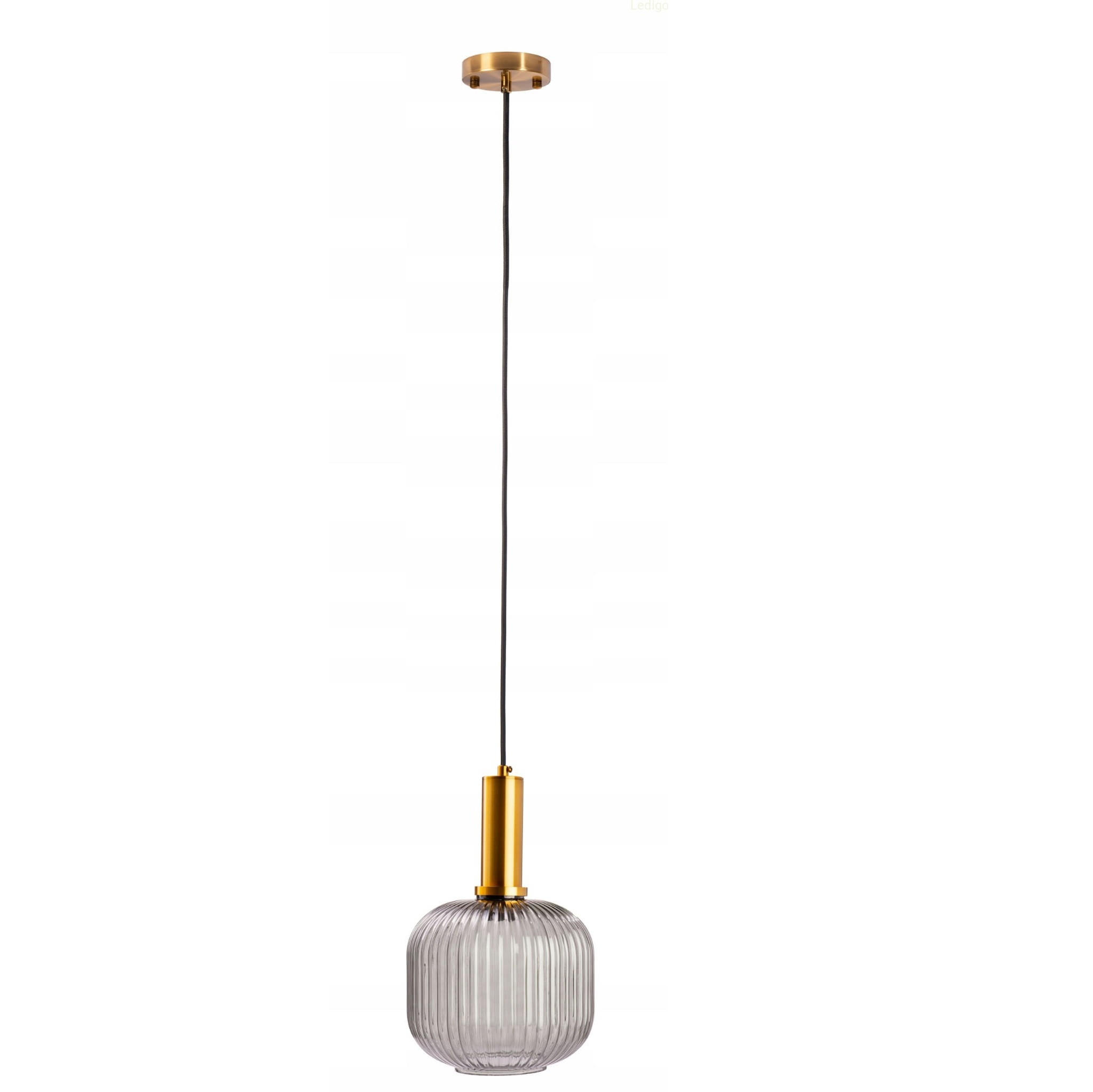 PENDELLEUCHTE Paris - Goldfarben/Hellgrau, Glas/Metall (20/20/117cm)