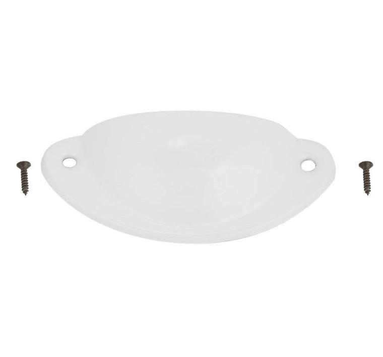 MÖBELGRIFF Retro 10er-Set - Weiß, Metall (0.35/2.5/0.81cm)