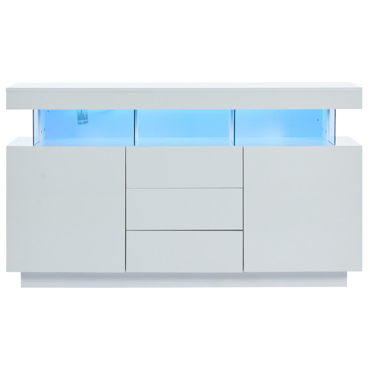TV stolek a komoda 180/40/55 cm a 150/40/95 cm s otevřenými a uzavřenými přihrádkami, stabilní konstrukce, Přírodní dřevo - světle hnědá, kompozitní dřevo (180/55/40cm) - Redom