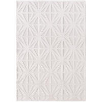 TEPPICH In-/Outdoor Kurzflor 3D-Linienoptik Polypropylen Küche Creme Rechteckig 200x290 - Creme, Textil (200/290cm) - KADIMA DESIGN