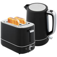 TOASTER mit Wasserkocher DE-07903 Schwarz/Stahl - Schwarz, Metall (16/24.3/21.2cm) - ComfortXL