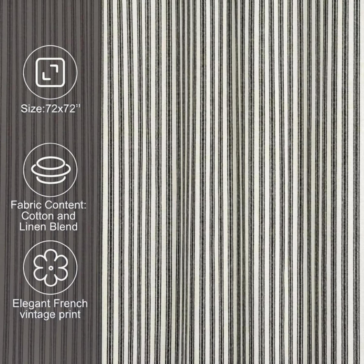 DUSCHVORHANG – Grau (180 × 180 cm) - Grau, Textil (180/180cm)