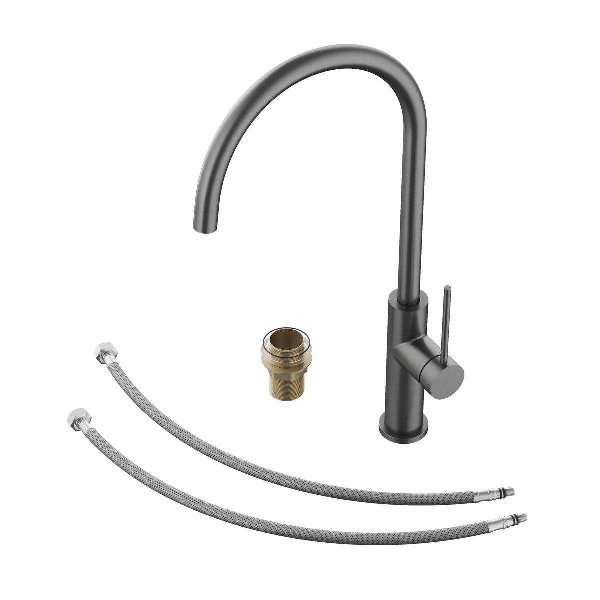 KÜCHENARMATUR Prestige SLIM Gun Grey - Grau, Metall (23/42/23cm) - Granitan