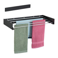 NÁSTENNÝ sušiak na prádlo - viacfarebná, kov (80/10/40cm) - Relaxdays