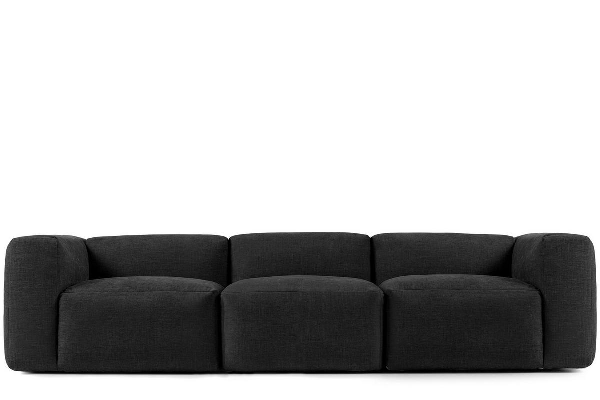 3-SITZER-MODULSOFA BUFFO mit extrem weicher und bequemer Sitzfläche, Gewebestoff, graphit - Graphitfarben, Textil (290/73/96cm) - KONSIMO®