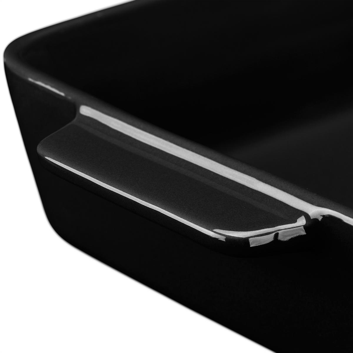 3-DIELNA súprava zapekacích foriem - čierna, keramika (20/33/6cm) - Relaxdays