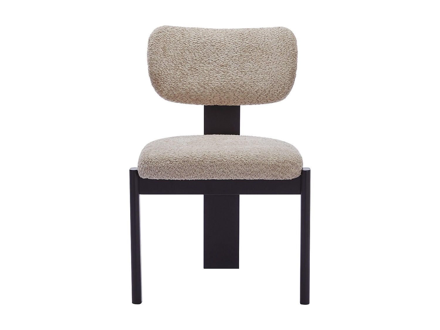 STUHL - 56 cm x 60 cm - Stoff - Taupe - WILANA - Taupe/Schwarz, Textil (56/85/60cm) - Vente-Unique