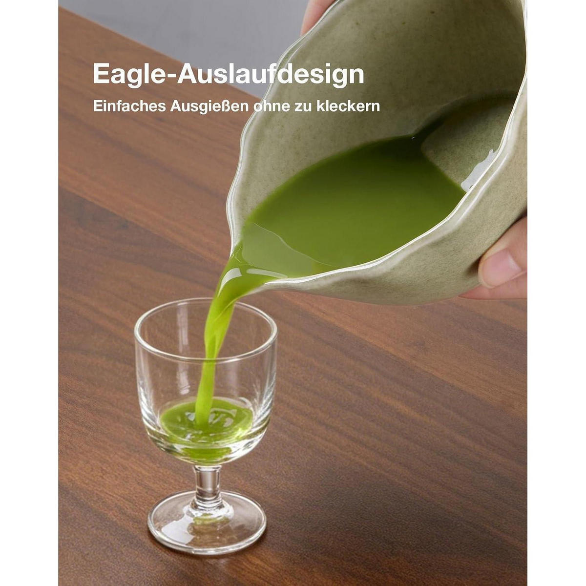 MATCHA Set 8-teiliges Set Keramik Bambus Grün - Grün, Keramik (115/78/208cm)