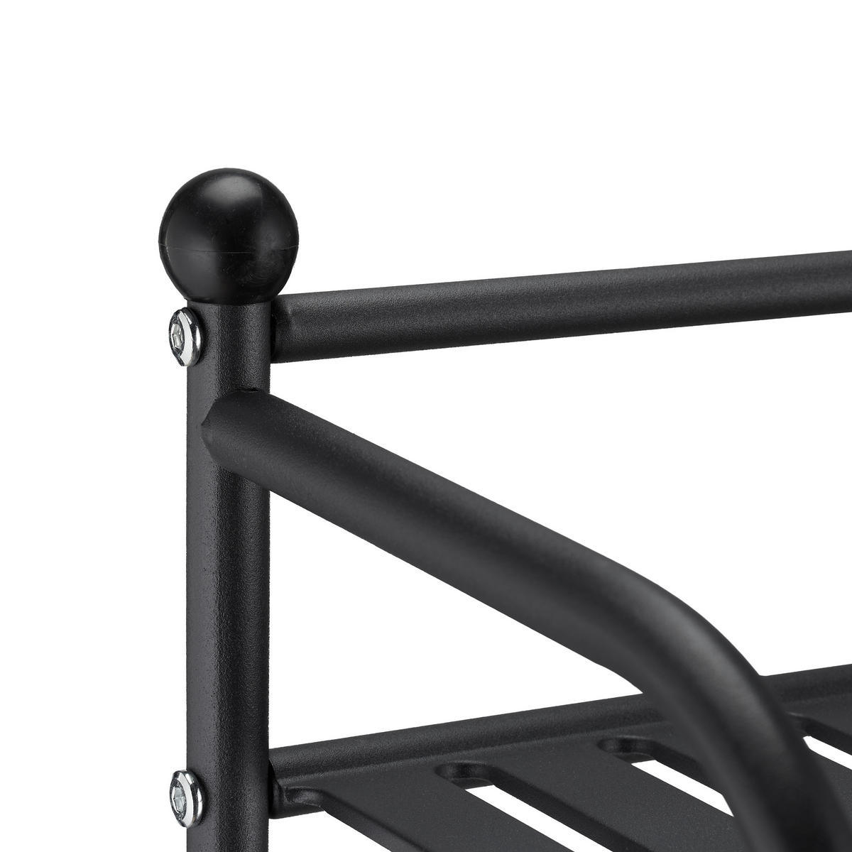 STANDREGAL - Schwarz, Metall (33/145/28cm) - Relaxdays