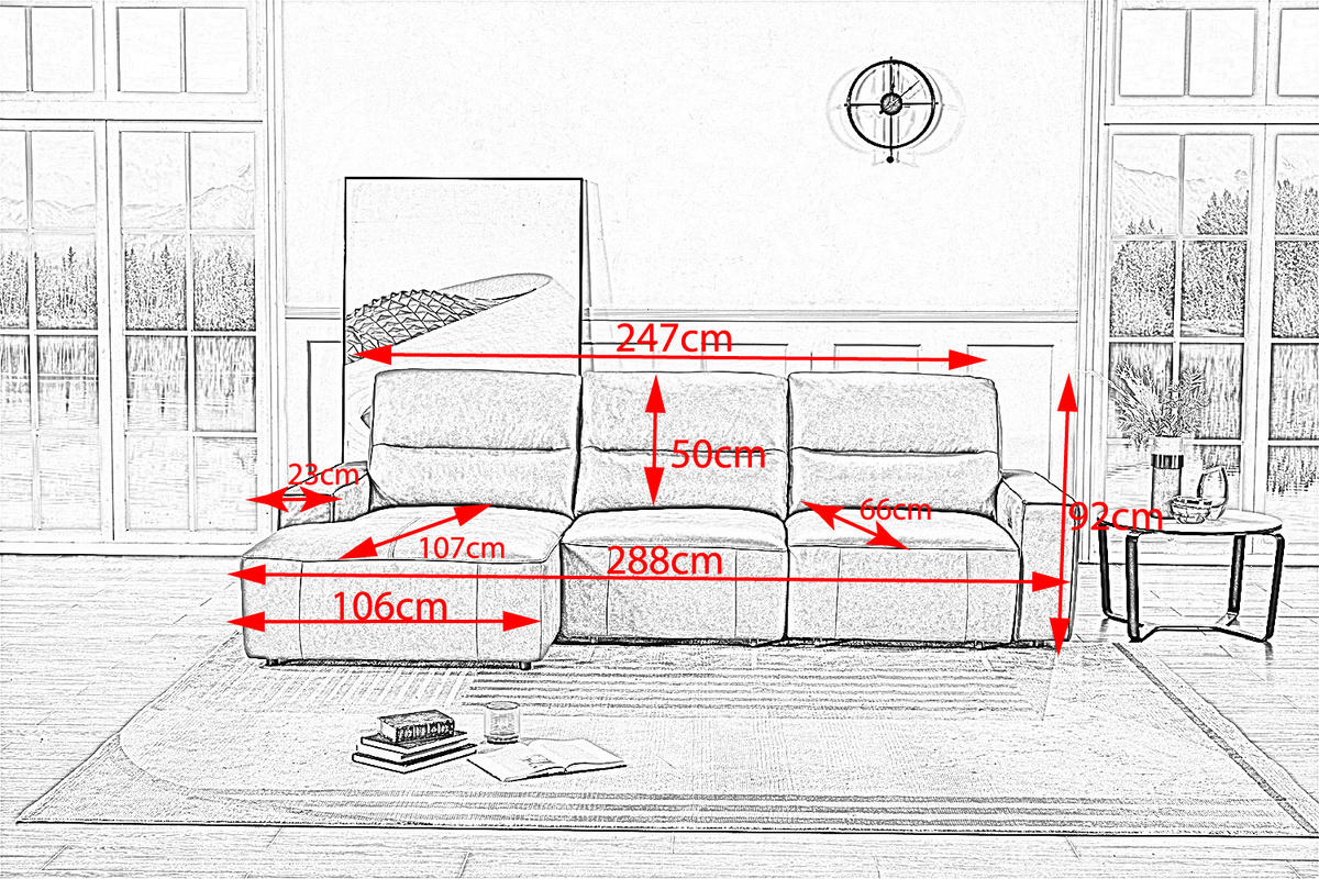BIGSOFA DORI Braun Leder - Dunkelbraun/Schwarz, Leder/Kunststoff (288/92/164cm) - KAWOLA