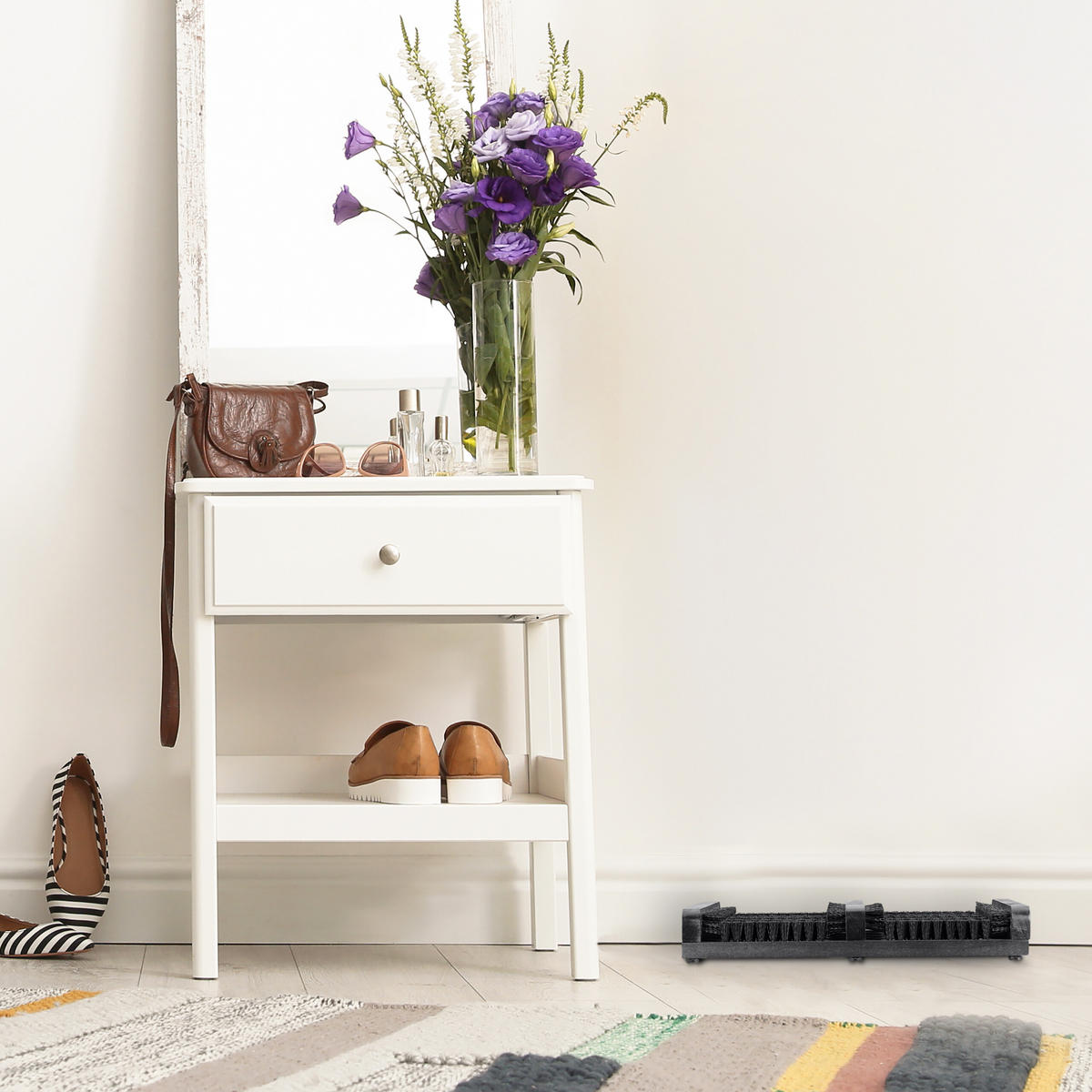 SCHUHABSTREIFER - Schwarz, Holz/Kunststoff (36/5.5/26cm) - Relaxdays