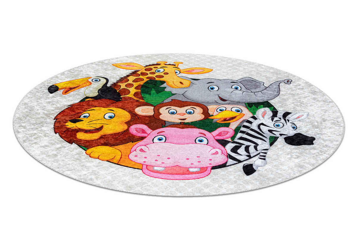 TEPPICH Junior 100 cm - Grau, Textil (100/100cm) - rugsX