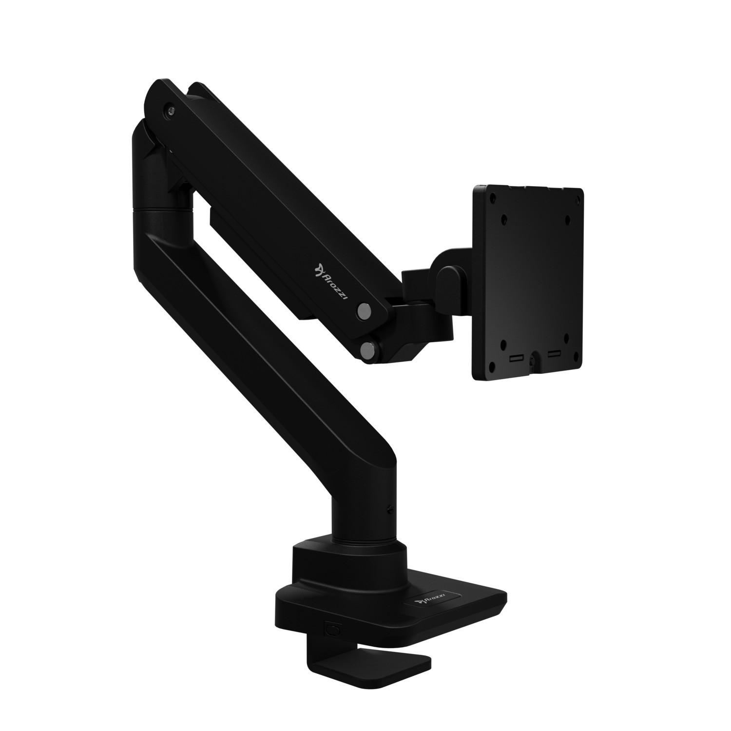 MONITORARM Alzare Neo Single Pro Schwarz - Schwarz, Metall (53/10/50cm) - Arozzi