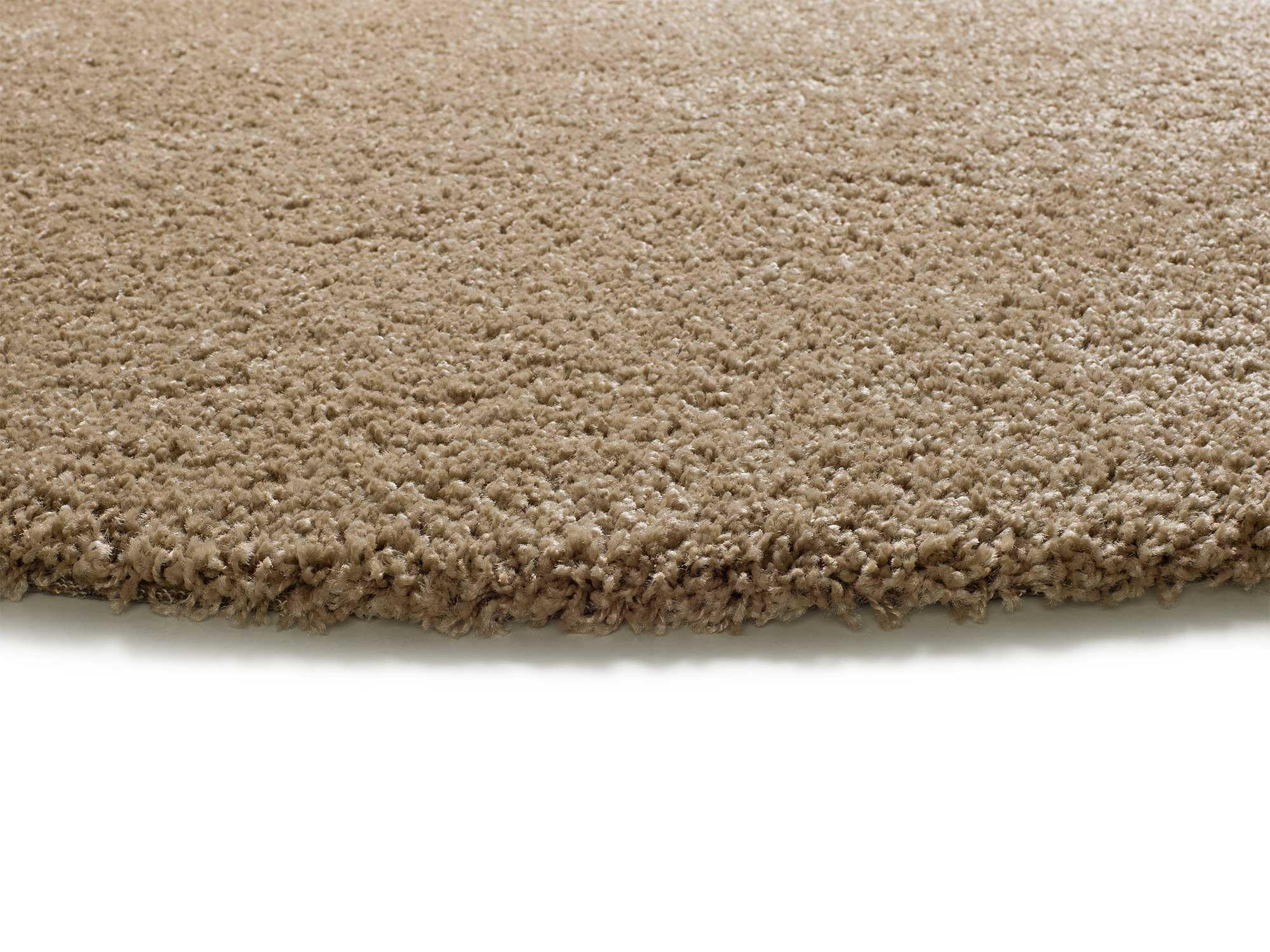 HOCHFLORTEPPICH Lienen Norge 130/130 cm - Hellbraun, Naturmaterialien/Textil (130/130cm) - Atticgo