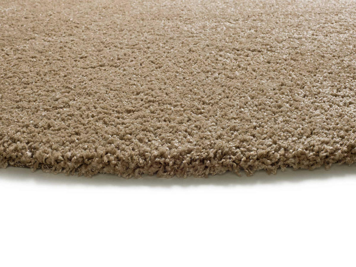 HOCHFLORTEPPICH Lienen Norge 130/130 cm - Hellbraun, Naturmaterialien/Textil (130/130cm) - Atticgo