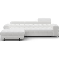 ECKSOFA FELRO mit Schlaffunktion, Bettkasten & verstellbaren Kopfstützen – Modernes Premium-Ecksofa in L-Form - Weiß, Kunststoff (285/181cm) - Wohnideebilder
