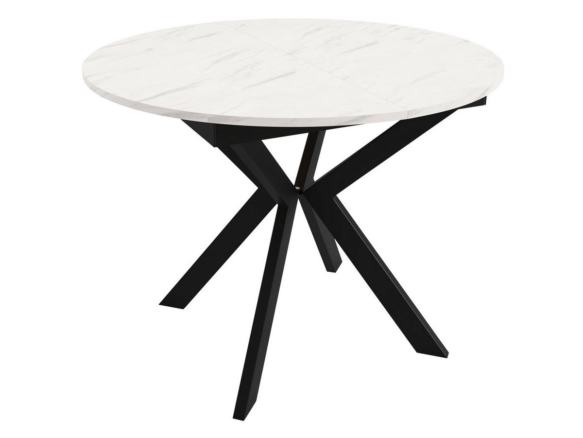 TISCH Leia 100 Ausziehbar - Multicolor/Schwarz, Holzwerkstoff/Metall (100/100/76cm) - MIRJAN24