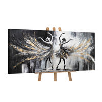GEMÄLDE Brillanz des Balletts auf Keilrahmen 115x50 cm - Multicolor, Holz (115/50cm) - YS-art gallery