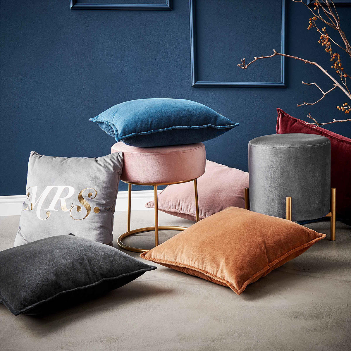 DEKOKISSEN Cotton Velvet - Hellbraun, Textil (45/45cm) - Butlers